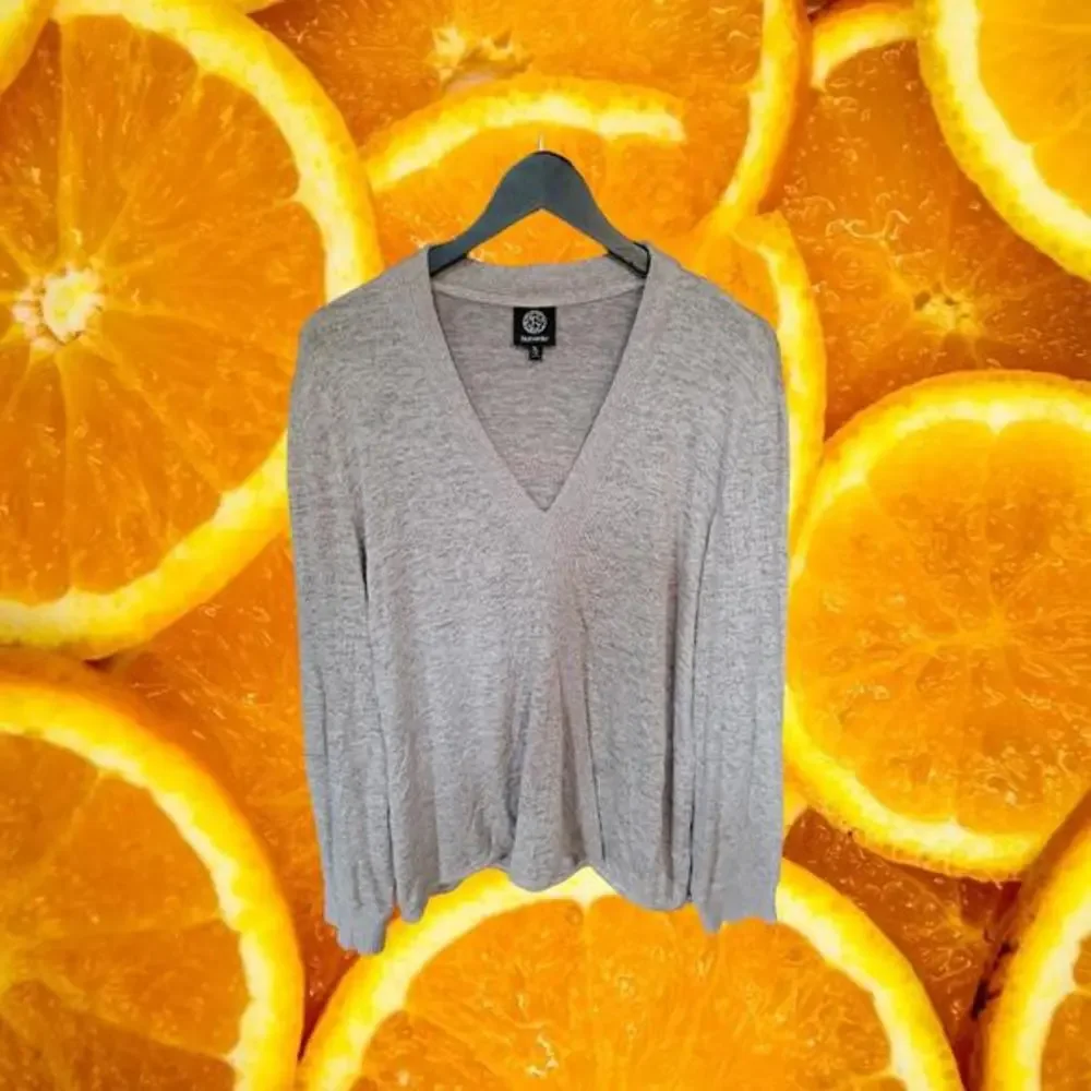 Bobeau Marled Gray V neck Sweater Size‎ XL